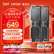 雷克沙 Thor 雷神之锤 DDR5 6000 32GB（16G*2）套条 内存条 黑色 CL38