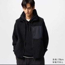 优衣库男装仿羊羔绒摇粒绒背心