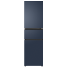海尔（Haier）【新品】海尔（Haier）冰箱218升冰箱三开门风冷无霜家用租房节能电冰箱软冷冻节能变温超薄小冰箱 星石蓝高配版218升+黑金净味除菌
