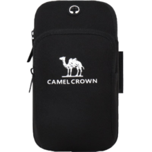 骆驼（CAMEL）户外男女款运动手臂包 双袋容纳男女手臂包 8W3AMT004 黑色