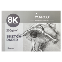 马可（MARCO）素描纸 专业8K速写彩铅画卡纸 美术生初学者学生专用素描铅笔绘画纸拉菲尼Raffine系列 700707E美术写生