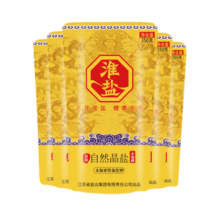 淮盐食用盐自然晶盐未加碘350g*5袋零添加抗结剂海盐粗盐