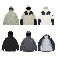 THE NORTH FACE 北面 新款刺绣肩章防风防水连帽纯色冲锋衣男女同款 灰色S