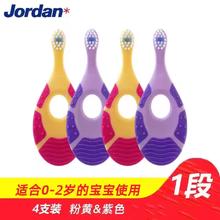 Jordan JORDAN 1段 软毛分段护齿牙刷 0-12岁 4支