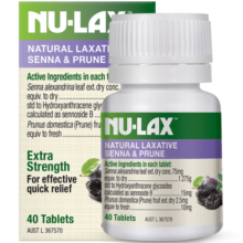 nulax乐康膏 西梅乐康片 40片/瓶 澳洲进口 天然西梅精华膳食纤维