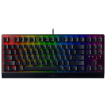雷蛇（Razer）【国际版】黑寡妇蜘蛛V3竞技版 机械键盘 87键 电脑游戏电竞 RGB背光 黄轴