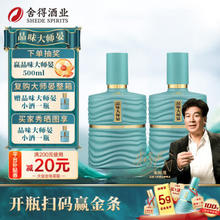 舍得 品味大师晏 52度 浓香型白酒 500ml*2瓶