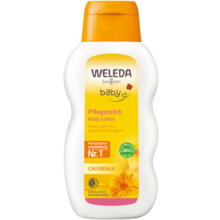 维蕾德（WELEDA）金盏花有机婴儿护肤乳液200ml/瓶 宝宝身体润肤霜润肤乳
