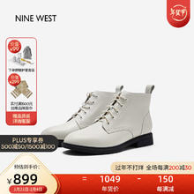 NINE WEST 女士圆头系带马丁靴 NG350103CK