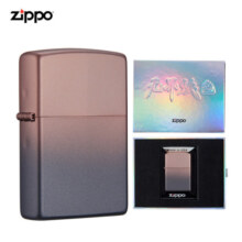 ZIPPO打火机之宝防风煤油 无界焕色-刚毅黑金生日礼物男 单机礼盒