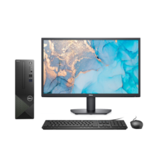 戴尔（DELL）灵越3030S台式机电脑 酷睿12代i3/i5家用商用办公主机小机箱整机全套 单主机+23.8英寸低蓝光显示器 i5-12400 16G 1T固态 定制