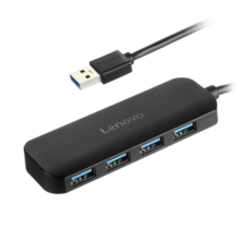 联想（Lenovo）USB分线器高速4口扩展坞转接头USB3.0接口转换器拓展坞集线器HUB延长线适用笔记本电脑台式机