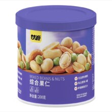 plus会员、需首购：甘源 罐装综合果仁208g 每日坚果