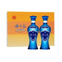 88VIP、洋河海之蓝52度礼盒酒480ml*2瓶*3件
