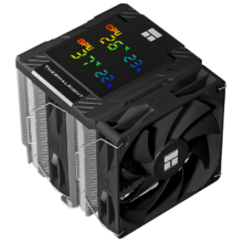 plus:利民 Peerless Assassin 120 Digital BLACK 数显屏 六热管CPU风冷散热器 PA120 Digital BLACK