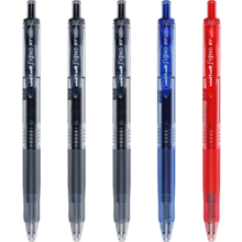 三菱 uni-ball UM-105/138/138S中性笔高颜值0.5mm签字笔商务学生水笔水性笔3黑色1蓝色1红色 5支