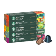 详情领券任选8件星巴克胶囊咖啡NESPRESSO浓缩美式咖啡5.7g*10颗