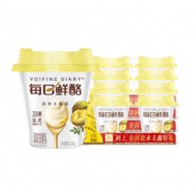 蒙牛（MENGNIU）每日鲜酪低温酸奶生鲜风味发酵乳 榴莲味100g*12杯