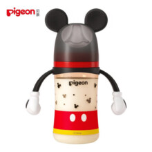 贝亲奶瓶新生婴儿ppsu宽口径奶瓶Disney联名款 自然实感第3代彩绘奶瓶 240ml(M号 3-6个月)经典米妮