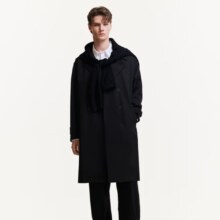 杰克·琼斯（JACK&JONES）男装秋季新款 风衣外套 阔型翻领中长款