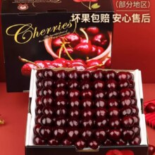 再降价、百亿补贴：桦萱 车厘子 次日达 智利进口 6g 大果 J 26-28mm 净重3斤高端礼盒装+保温箱