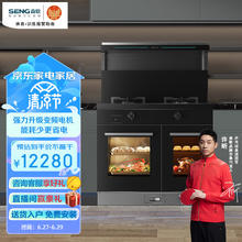 森歌 SENG T3SZK-G 蒸烤一体独立蒸烤箱集成灶一体灶 蒸箱烤箱集成灶抽油烟机一体机套装 天然气左排烟
