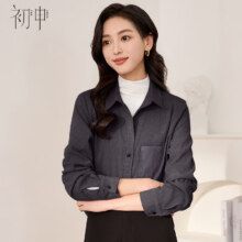 plus会员：初申 秋冬休闲磨毛加厚灯芯绒长袖衬衫女叠穿上衣外套