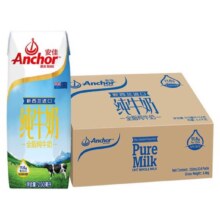 plus会员: 安佳 3.6g蛋白质 全脂牛奶 250ml*24盒  *2件 +凑单