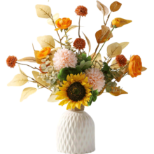 爱已装糖 假花新年摆件仿真花陶瓷花瓶塑料花电视柜春节装饰花 春日来信