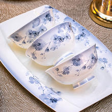 指间砂 幽然若素 94件套 釉下彩餐具套装