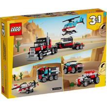 乐高 LEGO 积木拼装31146 直升机平板运输车男孩女孩儿童玩具圣诞礼物