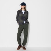 Uniqlo 优衣库 女装 法兰绒格纹半开领衬衫长袖 UQ469424000