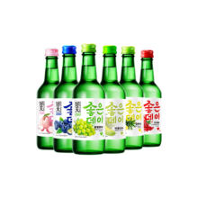 京东百亿补贴:好天好饮韩国烧酒 6种混合水果味 原瓶进口 360ml*6 整箱装 口味随机 微醺