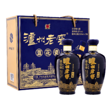 京东百亿补贴、plus会员:泸州老窖 蓝花瓷头曲 礼盒 浓香型白酒52度升级版500ml*2 新老包装随机发
