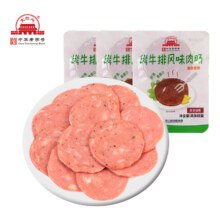中华老字号 大红门 黑胡椒味烤牛排风味肉肠（15-18g）*3袋