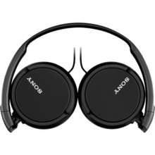 索尼（SONY） MDR-ZX110AP 耳机头戴式重低音手机电脑游戏有线耳机学生上网课学习办公耳麦 黑色