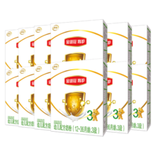 伊利金领冠育护【5倍DHA好脑力】幼儿奶粉3段(1-3岁)400g*12盒整箱装