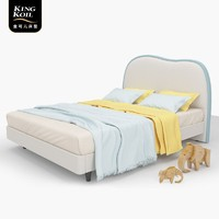 KING KOIL 金可儿 灼华 实木云朵技布床 冰海蓝 135*200cm
