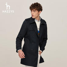 HAZZYS 男士中长款风衣 ASWZH02CH01A
