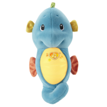 费雪（Fisher-Price）新生安抚启智玩具声光安抚小海马哄睡陪玩好伙伴感官满月玩具礼物 新版海马-蓝色GCK71