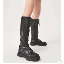 Semir 时装女靴 休闲高帮 系带机车靴长筒靴