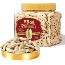 PLUS会员：百草 味南瓜子 坚果炒货罐装南瓜籽 400g/罐