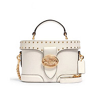 COACH 蔻驰 女士KAY中号单肩包手提桶盒子包 白色