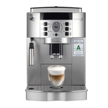 德龙（Delonghi）咖啡机 全自动咖啡机 欧洲原装进口 家用 自带打奶泡系统 ECAM22.110SB 银色