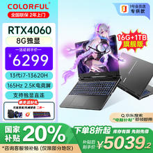 七彩虹 COLORFUL P15隐星13代i7 4060（i7-13620H/16G/1TB/灰色）