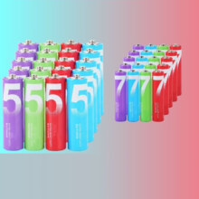 彩虹蓝碳性电池5号/7号六个装 2件