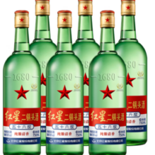 红星 北京红星二锅头 56%vol 清香型 750mL*6瓶