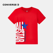 Converse 匡威儿童装男童短袖t恤夏季新款打底大童透气小女孩半袖运动T恤 白色-(偏宽松)中性 160cm/(L)