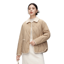 26日10点：雪中飞 女式翻领菱格羽绒服