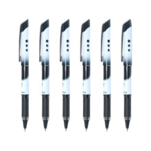 百乐（PILOT）BLN-VBG5威宝熊猫笔子弹头中性笔防滑签字笔水笔 黑色 0.5mm 6支装